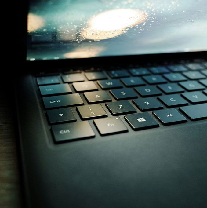 Laptop on a desk